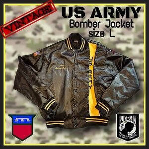 vintage 76th division US ARMY authentic bomber JACKET size L